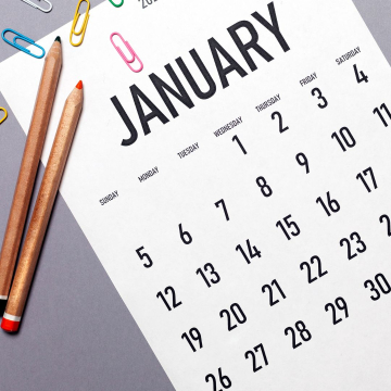 Calendario de días festivos de Enero 2025 en España