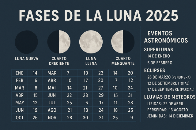 Calendrier lunaire espagnol 2025