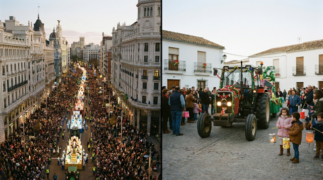 Reyes Magos, 5 y 6 de enero: cómo cambia la fiesta entre la cabalgata urbana y el pueblo, y dónde es festivo