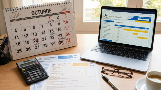 Calendario fiscal de octubre: fechas clave y plazos límite de la Agencia Tributaria para el tercer trimestre