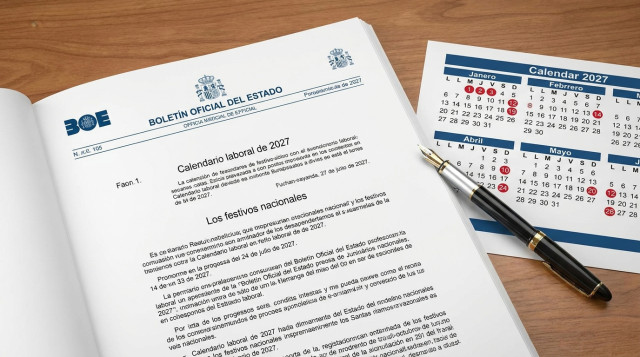 Calendario laboral de 2027: el BOE confirma los festivos nacionales oficiales y días retribuidos en España