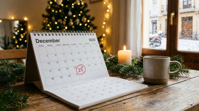 Navidad y Año Nuevo caen en viernes: así quedan Nochebuena, Nochevieja y Reyes en el calendario