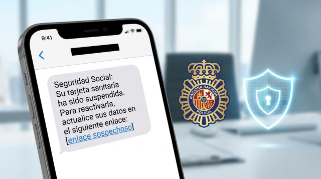 La Policía Nacional alerta de una nueva estafa masiva por SMS que suplanta a la Seguridad Social