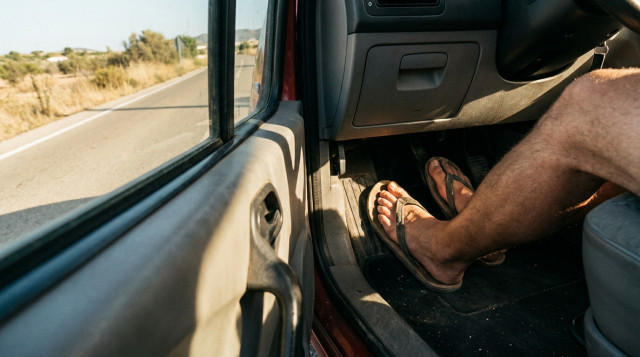 La DGT advierte sobre las multas por conducir con chanclas o sin camiseta este verano