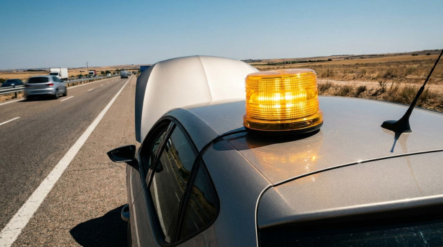 La DGT avisa de multas de 200 euros por no llevar la señal V-16 conectada obligatoria este verano