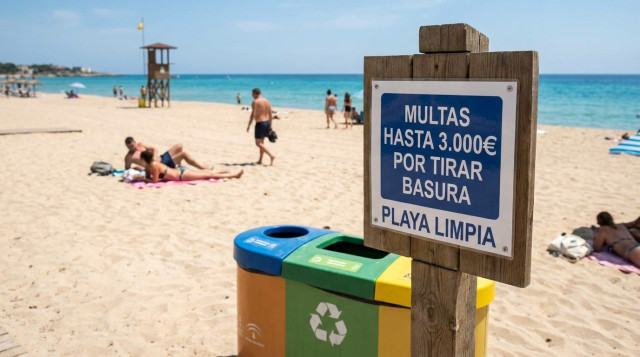 Nuevas multas por tirar basura en las playas españolas: sanciones de hasta 3.000 euros este verano