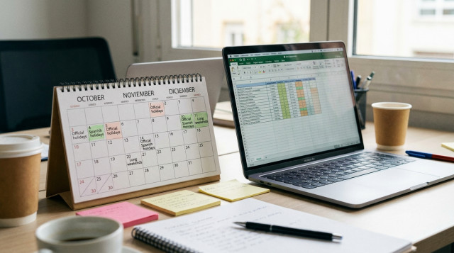 Calendario laboral del último trimestre: festivos oficiales y puentes de octubre a diciembre