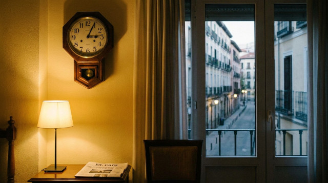 reloj analógico marcando las tres de la madrugada retrocediendo a las dos en el cambio de hora de octubre