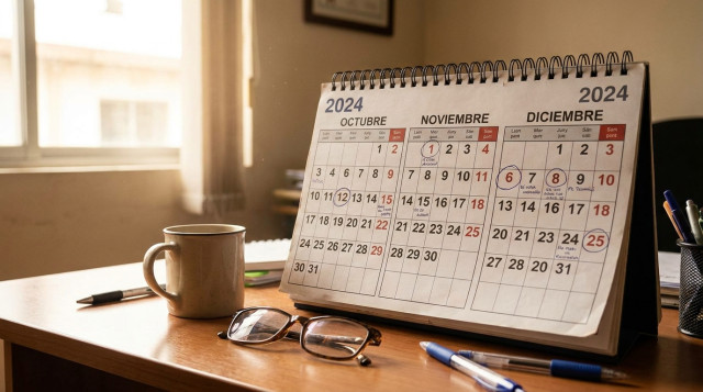 Festivos nacionales hasta final de año: fechas del calendario laboral y días no laborables en España