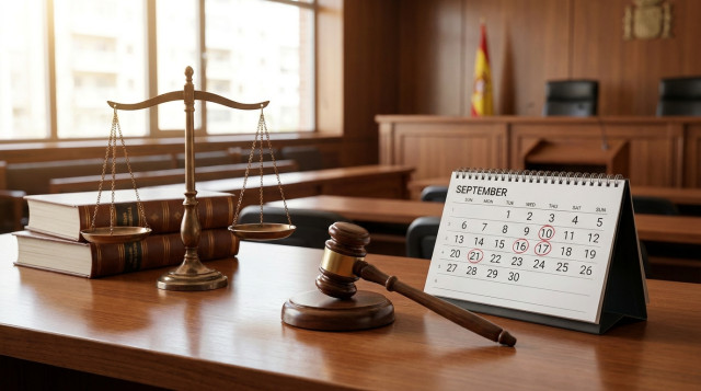 Reanudación de los plazos judiciales: qué día de septiembre finaliza el periodo inhábil en los juzgados