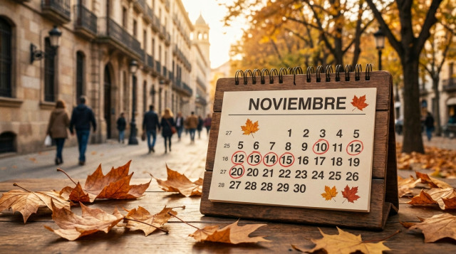 Festivos de noviembre: calendario de días no laborables y festivos autonómicos antes del puente de diciembre